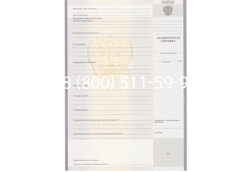 Купить Академическая справка образца 2010-2011 год для колледжа в Нижнем Новгороде Купить Академическая справка образца 2010-2011 год для колледжа в Нижнем Новгороде